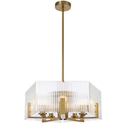 Pelion 5lt Pendant Antique Gold with Clear Glass