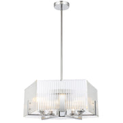 Pelion 5lt Pendant Chrome with Clear Glass