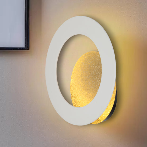 Pelzer 20 12W 3000K LED Wall Light White with Gold