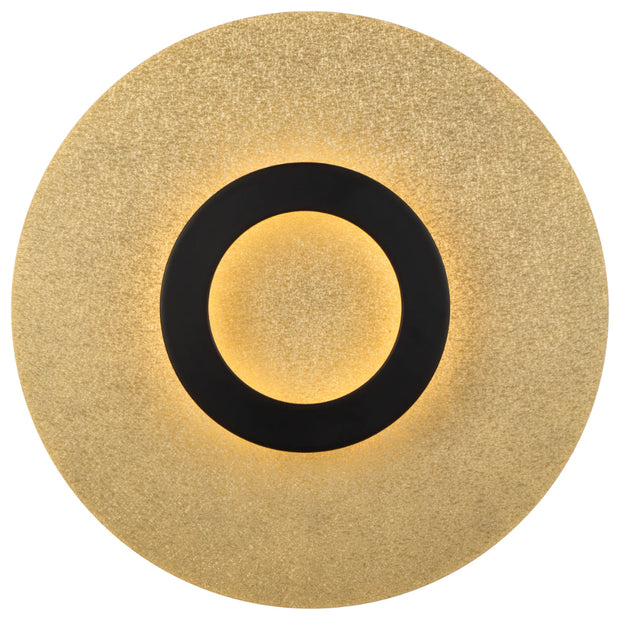 Pelzer 60 24W 3000K LED Wall Light Black with Gold