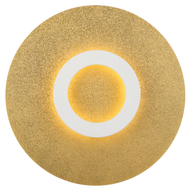 Pelzer 60 24W 3000K LED Wall Light White with Gold