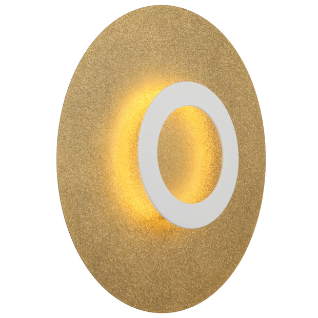 Pelzer 60 24W 3000K LED Wall Light White with Gold