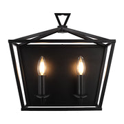 Perigan 2 Light Black E14 Wall Light