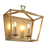 Perigan 2 Light Matt Gold E14 Wall Light