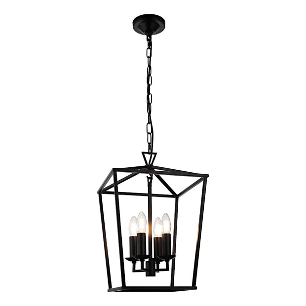 Perigan 4 Light Black E14 Pendant