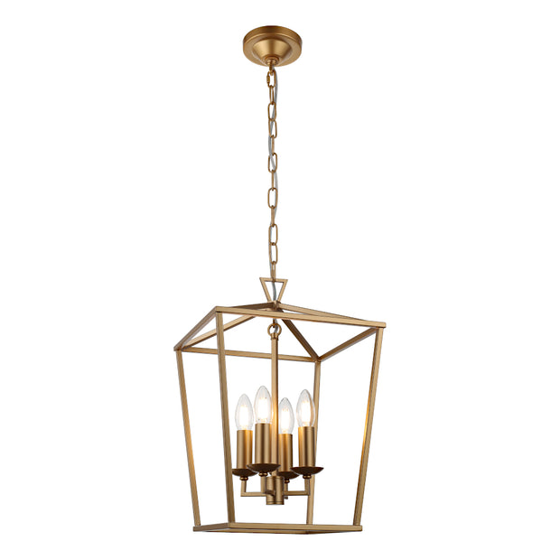 Perigan 4 Light Matt Gold E14 Pendant