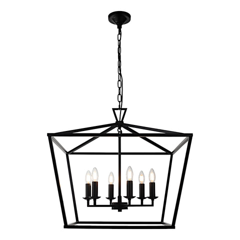 Perigan 6 Light Black E14 Pendant