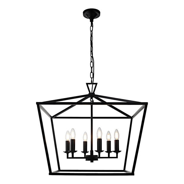 Perigan 6 Light Black E14 Pendant