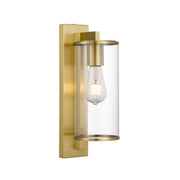 Perova Small IP43 Wall Light Brass and Clear