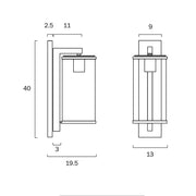 Perova Small IP43 Wall Light Brass and Clear