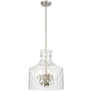 Perron 4LT Pendant 4xE14 Nickel Matt / Clear Water Streak