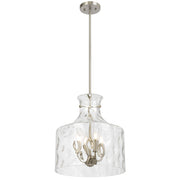 Perron 4LT Pendant 4xE14 Nickel Matt / Clear Water Streak