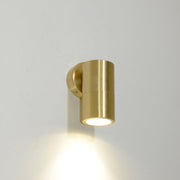 Pillar Fixed GU10 IP65 Wall Light Solid Polished Brass