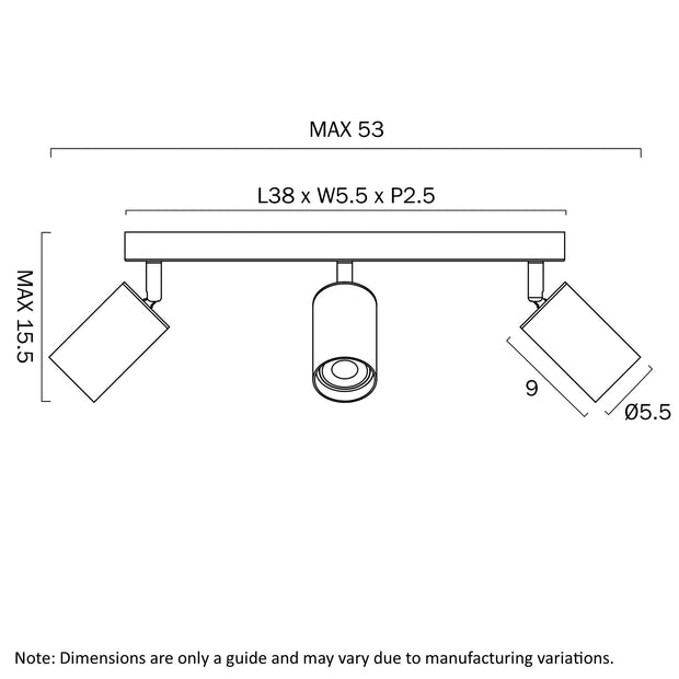 PICARD 3x7W LED CCT IP20 White Bar Light