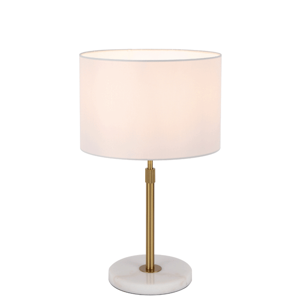 Placin Table Lamp White and Antique Gold