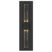 Prada 10w 3000K LED IP44 Exterior Wall Light Black Sand with Seed Glass