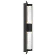 Prada 10w 3000K LED IP44 Exterior Wall Light Black Sand with Seed Glass