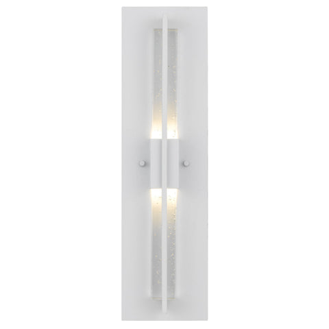 Prada 10w 3000K LED IP44 Exterior Wall Light White Sand with Seed Glass