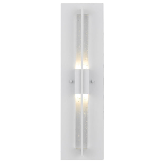 Prada 10w 3000K LED IP44 Exterior Wall Light White Sand with Seed Glass