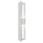 Prada 10w 3000K LED IP44 Exterior Wall Light White Sand with Seed Glass