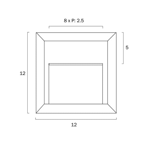 Prima Wall/Stair Light Surface Mount Black Square