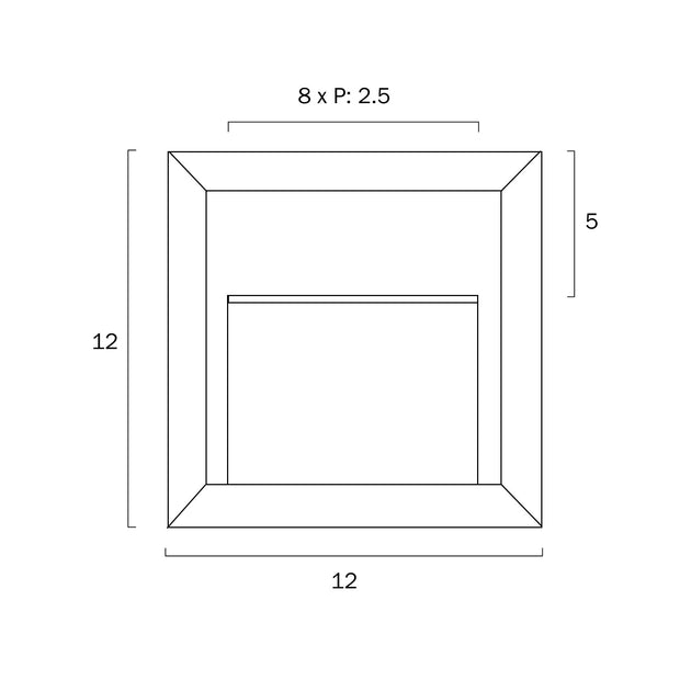Prima Wall/Stair Light Surface Mount Black Square
