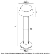 PYRUS LED BOLLARD 12w LED 3000K IP65 BLACK SAND