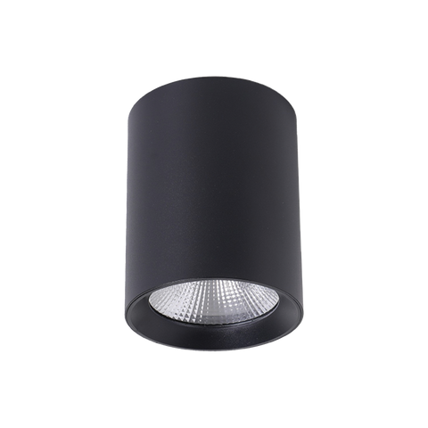 Paco 15W 120mm dia Tricolour LED Surface Mounted Downlight Black