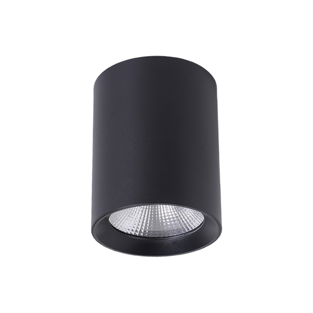 Paco 7W 80mm dia Tricolour LED Surface Mounted Downlight Black