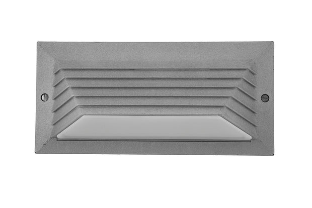 Picasso 6W LED IP54 Mailman Polycarbonate Brick Light Silver