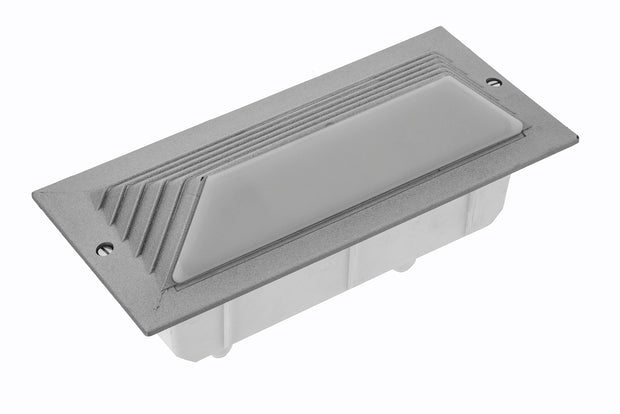 Picasso 6W LED IP54 Mailman Polycarbonate Brick Light Silver