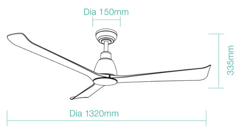 Polo DC 52 Smart Ceiling Fan Matt White and Walnut