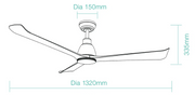 Polo DC 52 Smart Ceiling Fan Nickel and Driftwood with Dimmable CCT LED Light