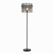 Quilo Floor Lamp Black Matt/ Smoke Glass