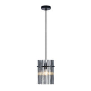 Quilo 20cm Pendant E27 Black and Smoke