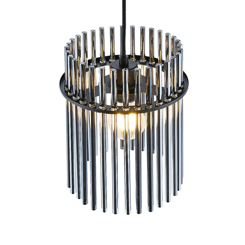 Quilo 20cm Pendant E27 Black and Smoke