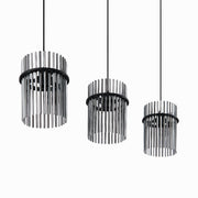 Quilo 3lt Bar Pendant Black and Smoke