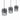 Quilo 3lt Bar Pendant Black and Smoke