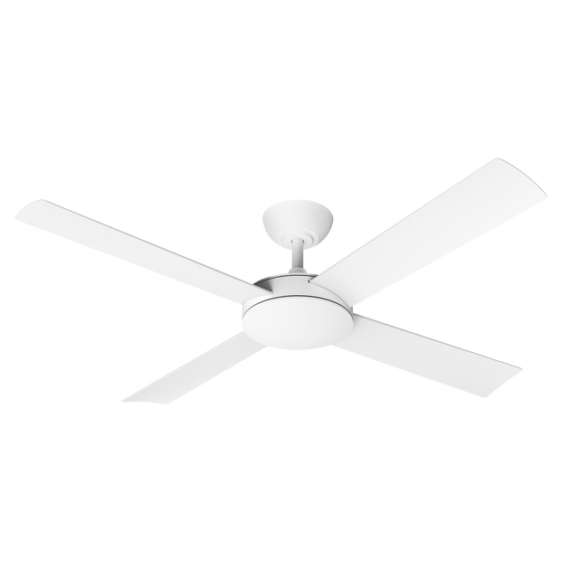 Proton DC 1220mm All ABS 4 Fast Fix Blade Wall Control Ceiling Fan Only Matt White
