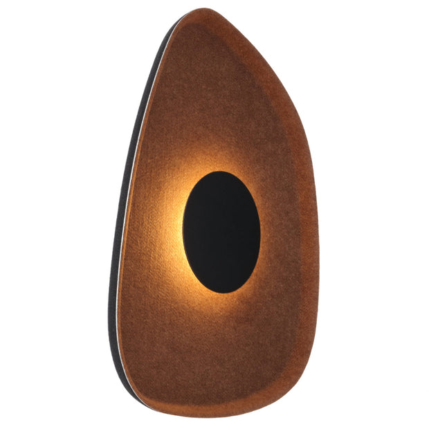 RAXA 5W LED 3000K Black and Brown Felt Acoustic Wall Light