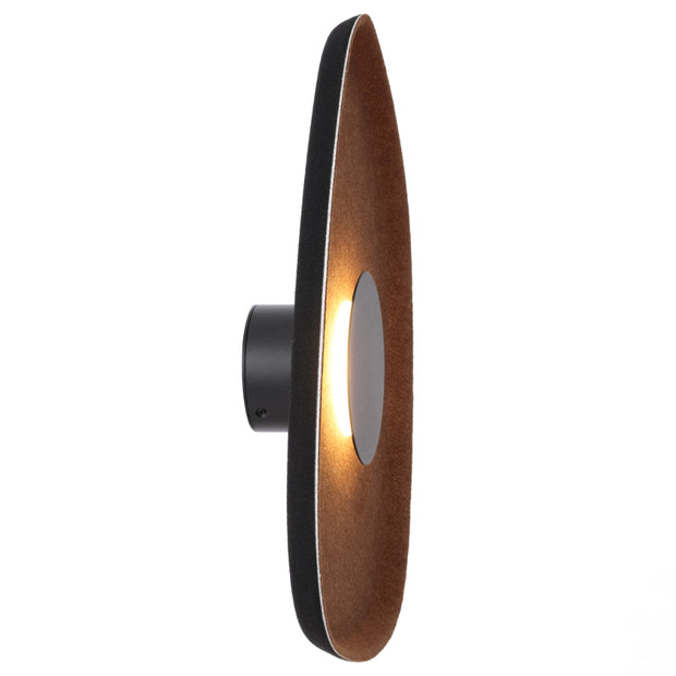 RAXA 5W LED 3000K Black and Brown Felt Acoustic Wall Light