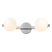 Rayna 2 Light Chrome with Opall Balls G9 IP44 Wall Light