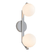 Rayna 2 Light Chrome with Opall Balls G9 IP44 Wall Light