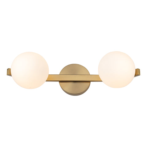 Rayna 2 Light Gold with Opall Balls G9 IP44 Wall Light