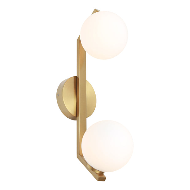 Rayna 2 Light Gold with Opall Balls G9 IP44 Wall Light