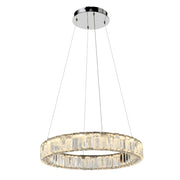 Rias 40w CCT Dim LED 1 Tier Pendant Chrome with Remote