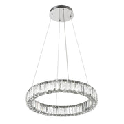 Rias 40w CCT Dim LED 1 Tier Pendant Chrome with Remote