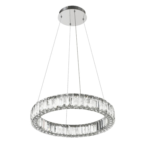 Rias 40w CCT Dim LED 1 Tier Pendant Chrome with Remote