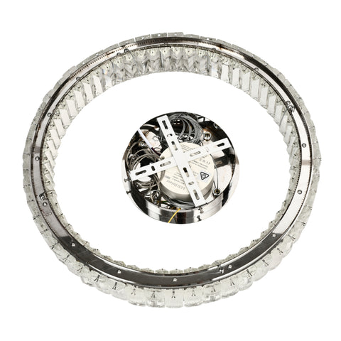 Rias 40w CCT Dim LED 1 Tier Pendant Chrome with Remote