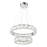 Rias 70w CCT Dim LED 2 Tier Pendant Chrome with Remote